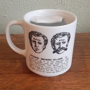 Antique Dykes' Beard Elixir Mustache Guard Mug